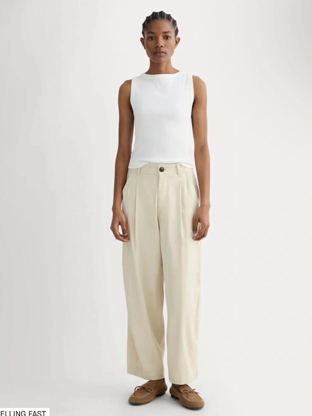 NWT Everlane THE EVERYWHERE PANT IN STRETCH LINEN Color Birch Size 16
